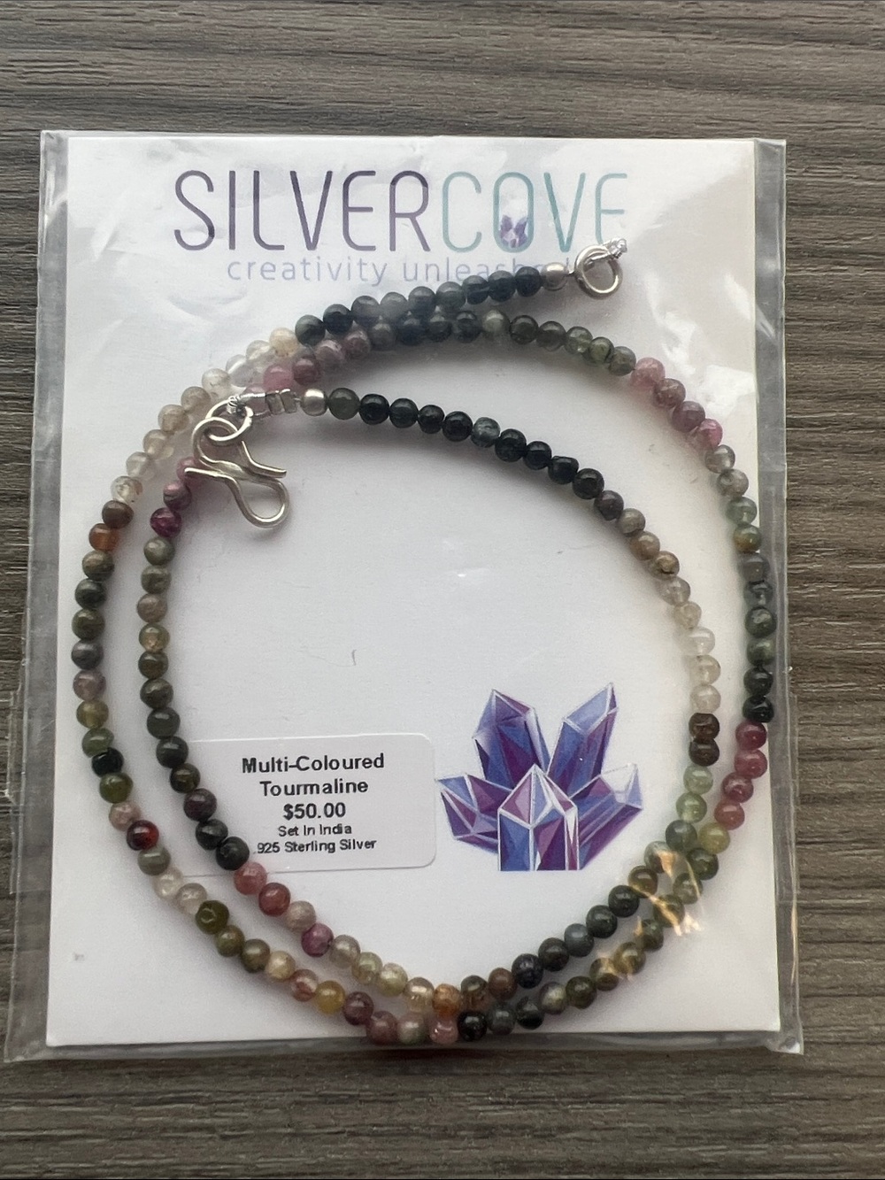Multi-Colored Tourmaline Bead Necklace in Mixed Hue